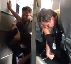 imagen Pasajero borracho es reducido por un piloto